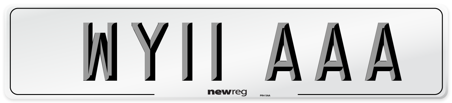 WY11 AAA Number Plate from New Reg
